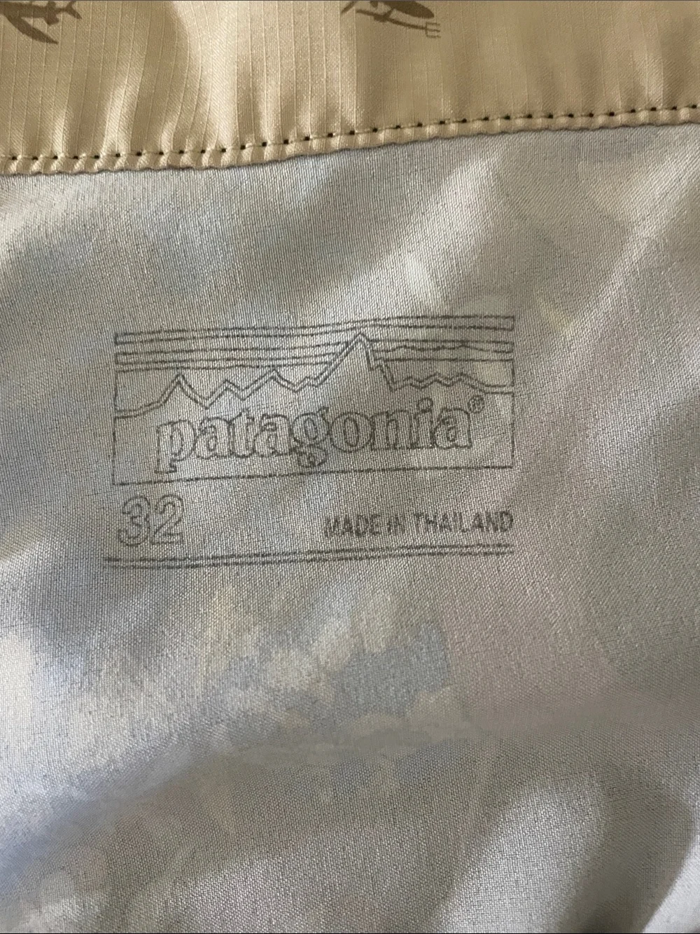 Patagonia Floral Swim Board Shorts in Black, Blue, Purple with Yellow Drawstring